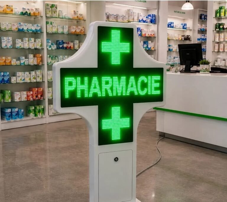 Croix pharmacie LED programmable
