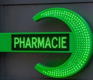Croissant LED pharmacie