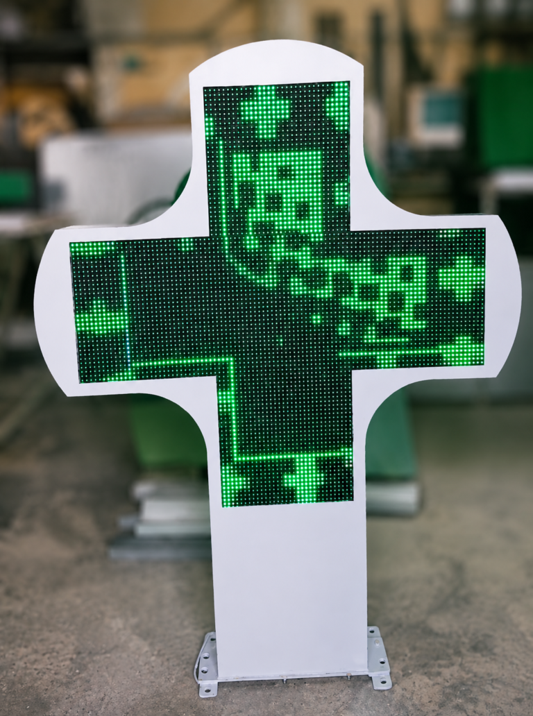 Croix pharmacie LED monocouleur