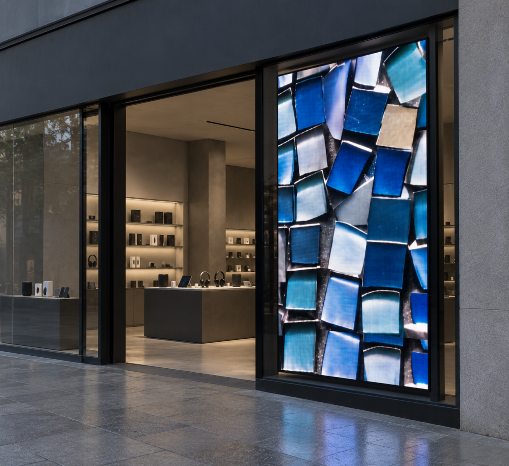 Ecran géant led vitrine 